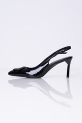 Armani Exchange Women’s High Heels – Elegant Black with Branded Strap